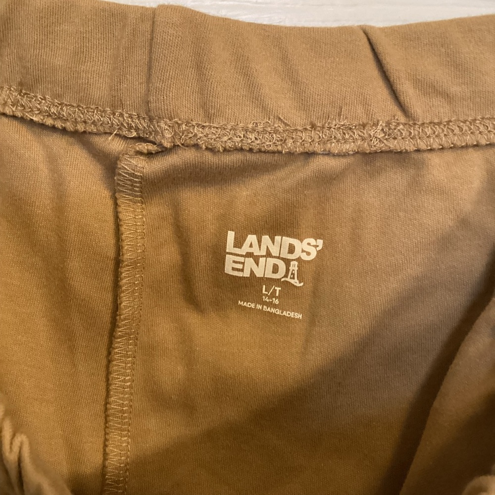 Lands' End Tan Straight Leg Pants L/T. NWOT - Picture 3 of 3